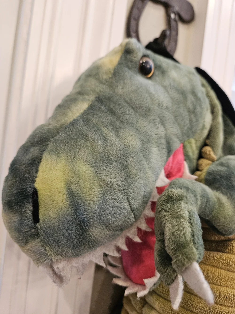 Green Plush T-Rex Reptile Pet Toy Backpack